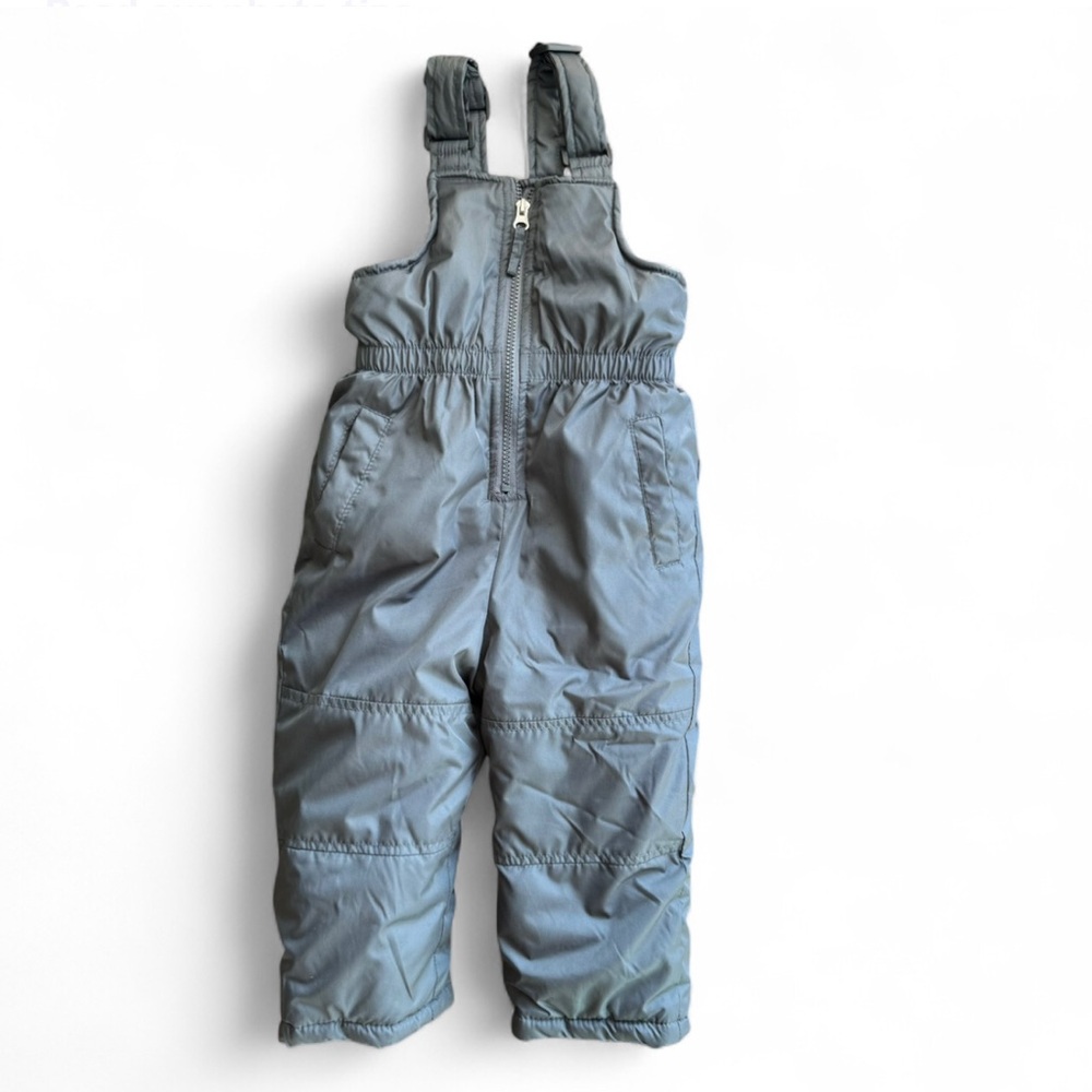 Pink Platinum Kids Gray Snow Bib Overalls 24M